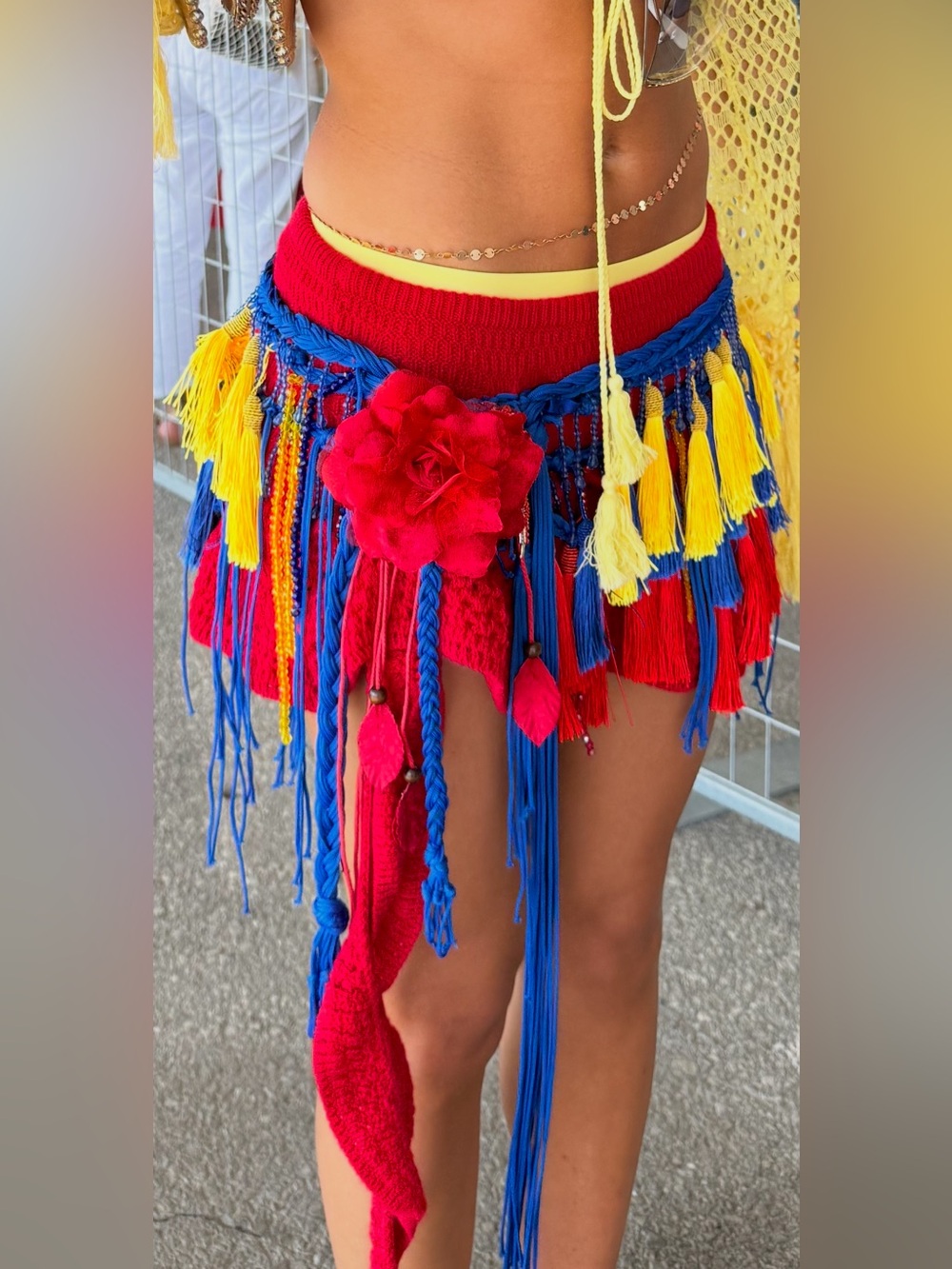 Karol G inspired fringe skirt
